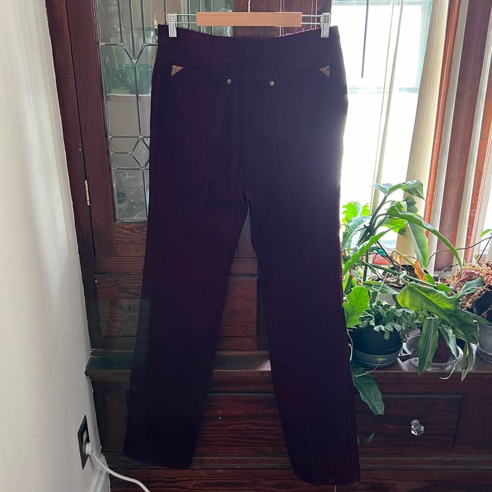 Vintage Jordache Corduroy Pants Cranberry High Rise Bootcut 32L - Picture 10 of 17